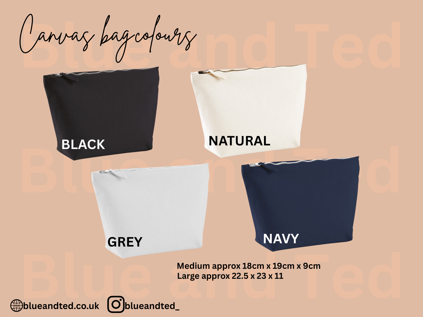 PERSONALISED CANVAS TEACHER GIFT POUCH