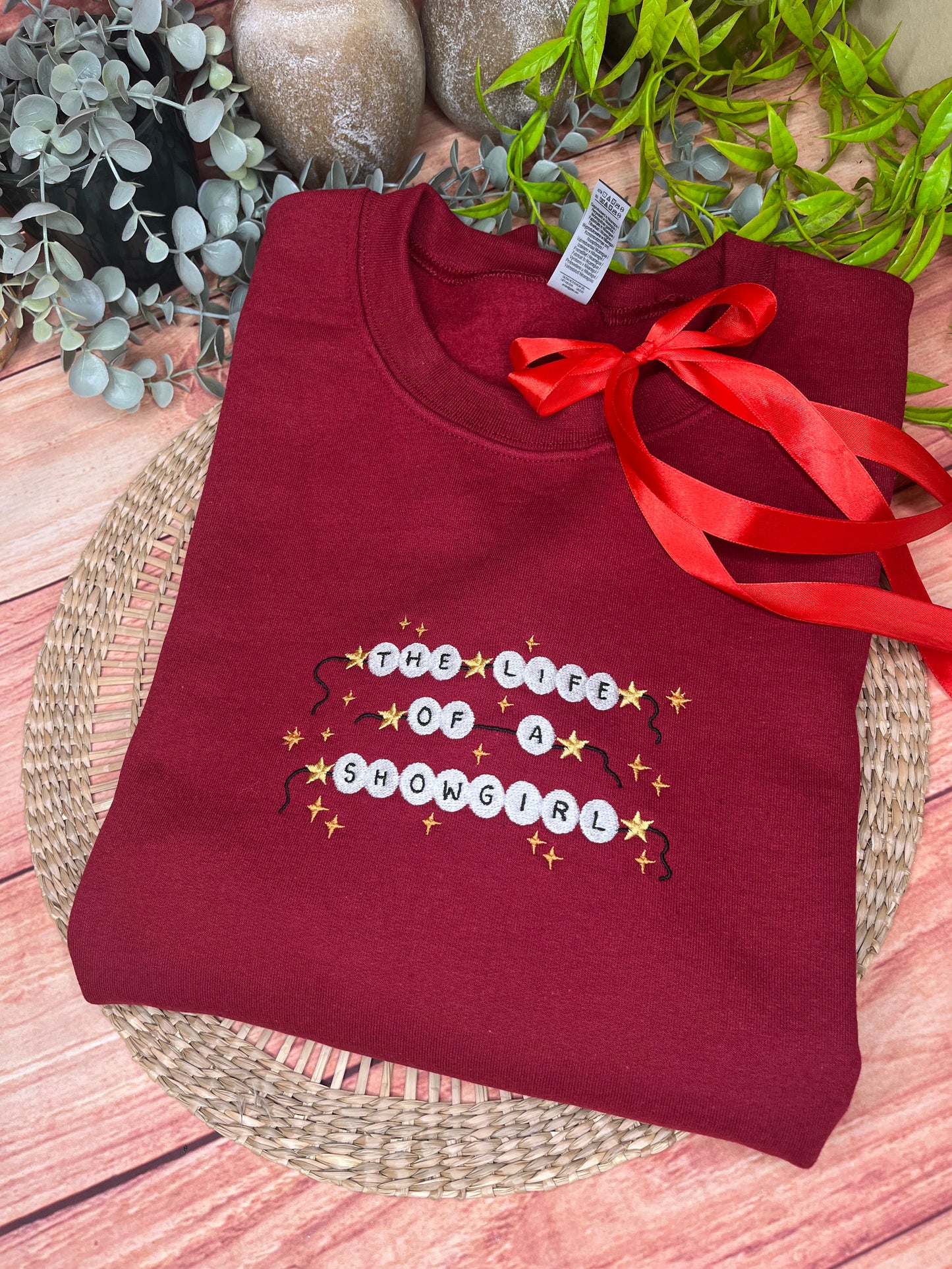 THE LIFE OF A SHOWGIRL TAYLOR SWIFT INSPIRED EMBROIDERED SWEATSHIRT