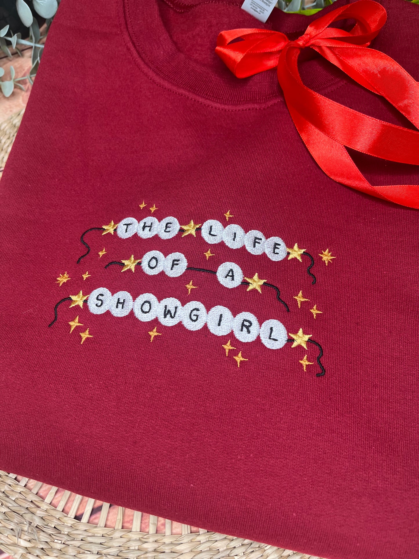 THE LIFE OF A SHOWGIRL TAYLOR SWIFT INSPIRED EMBROIDERED SWEATSHIRT