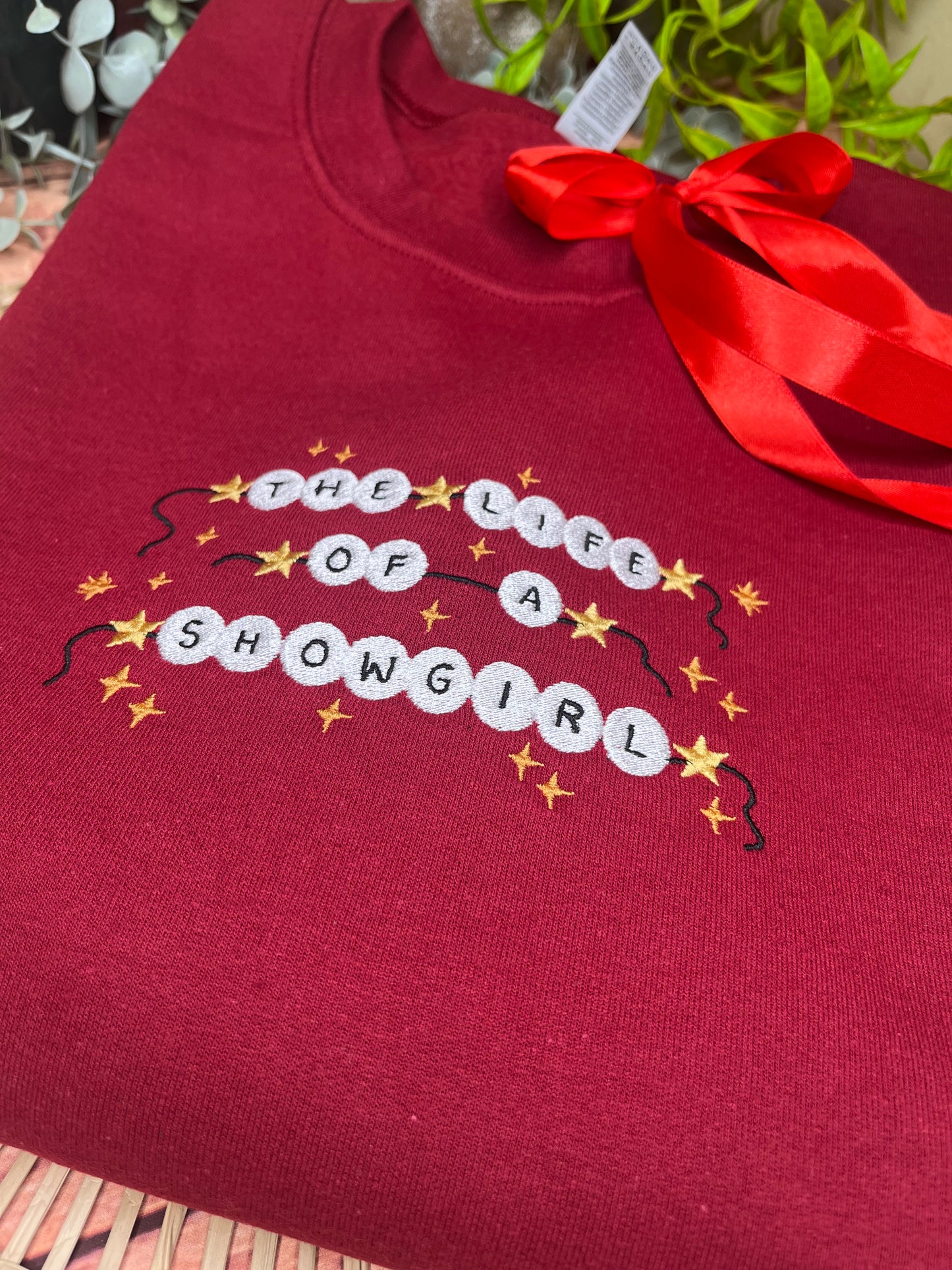 THE LIFE OF A SHOWGIRL TAYLOR SWIFT INSPIRED EMBROIDERED SWEATSHIRT