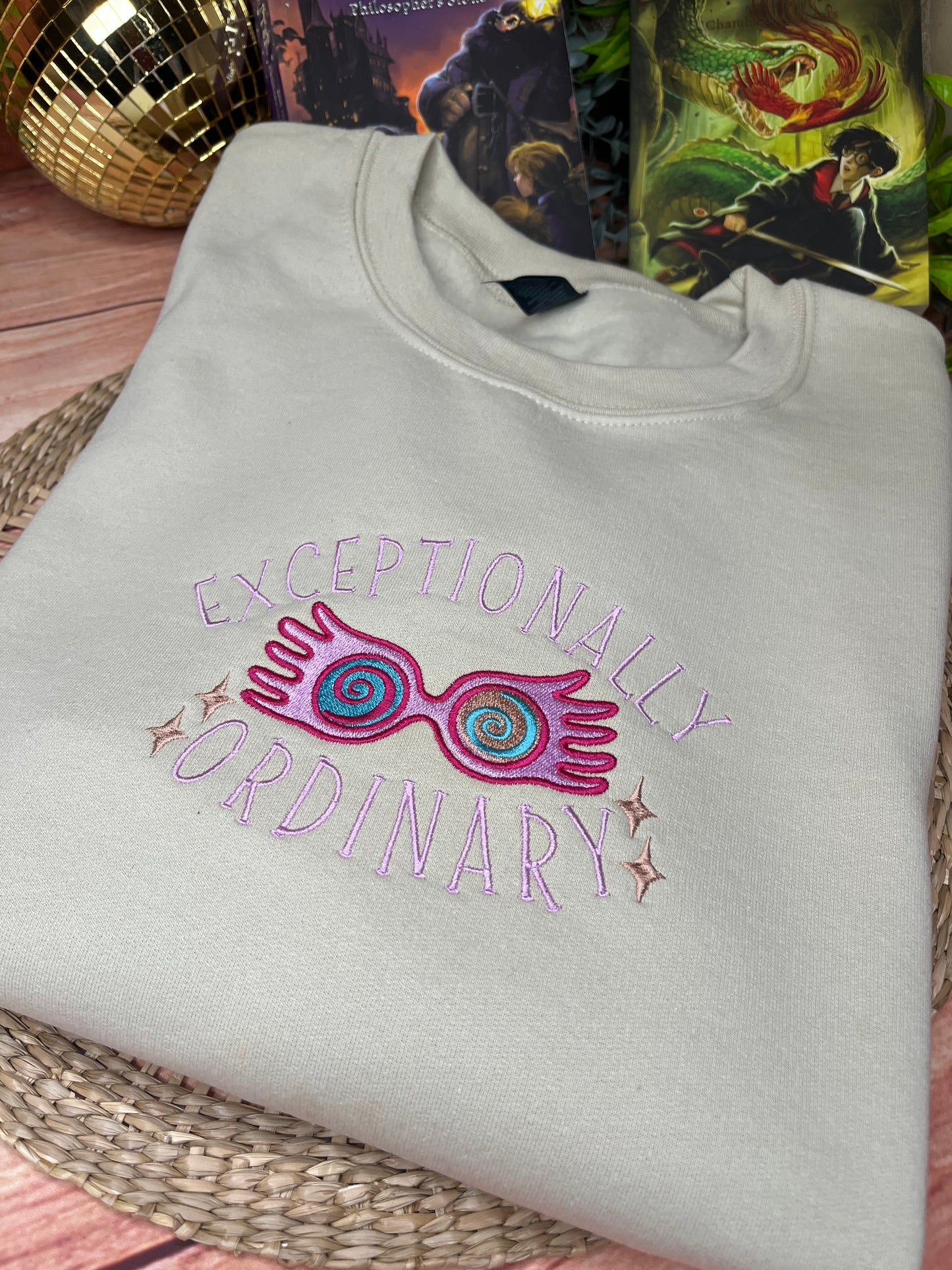 EXCEPTIONALLY ORDINARY LUNA LOVEGOOD EMBROIDERED SWEATSHIRT