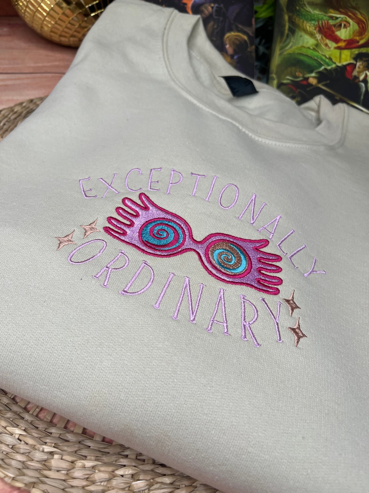 EXCEPTIONALLY ORDINARY LUNA LOVEGOOD EMBROIDERED SWEATSHIRT