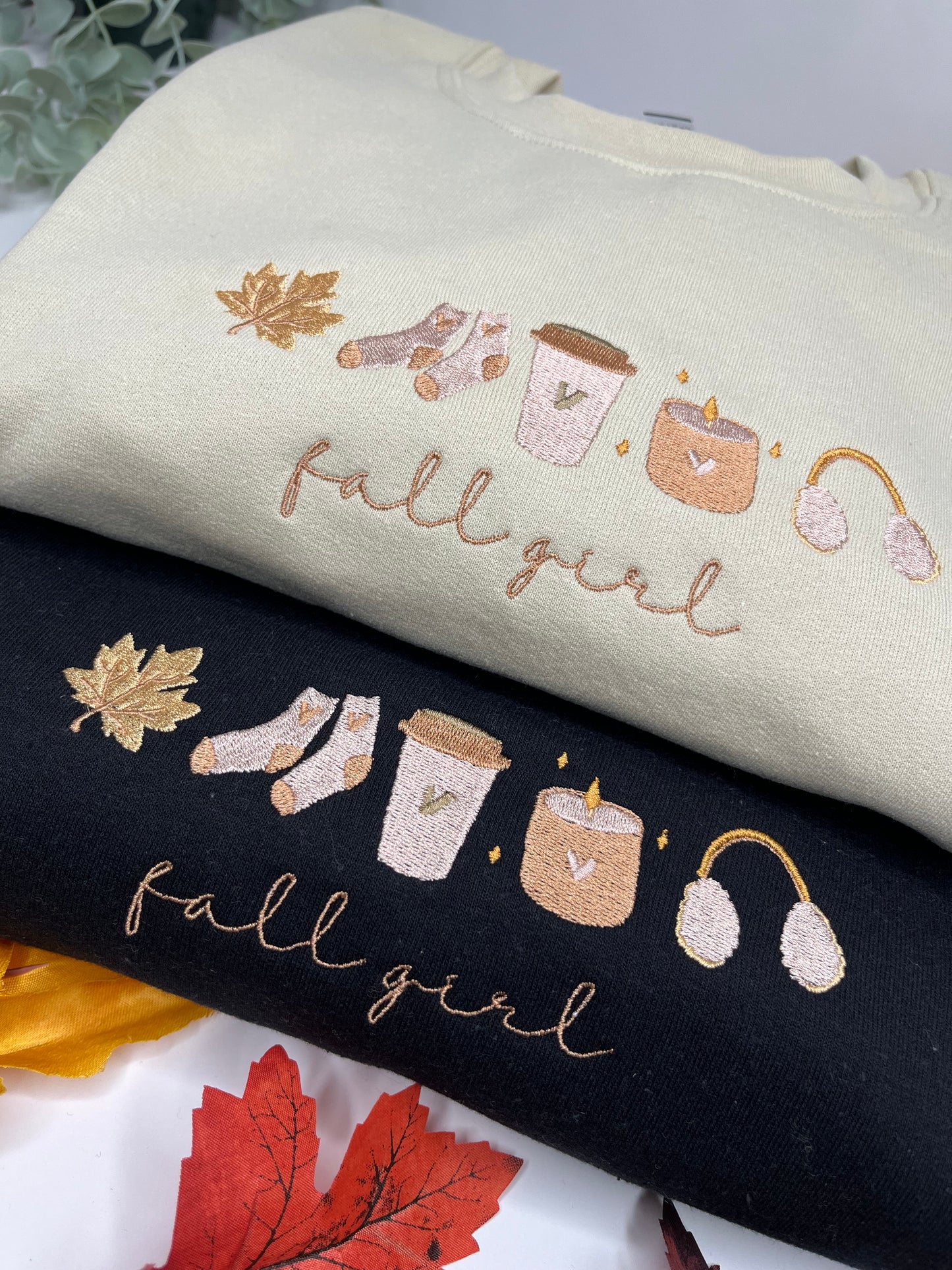 EMBROIDERED FALL GIRL SWEATSHIRT