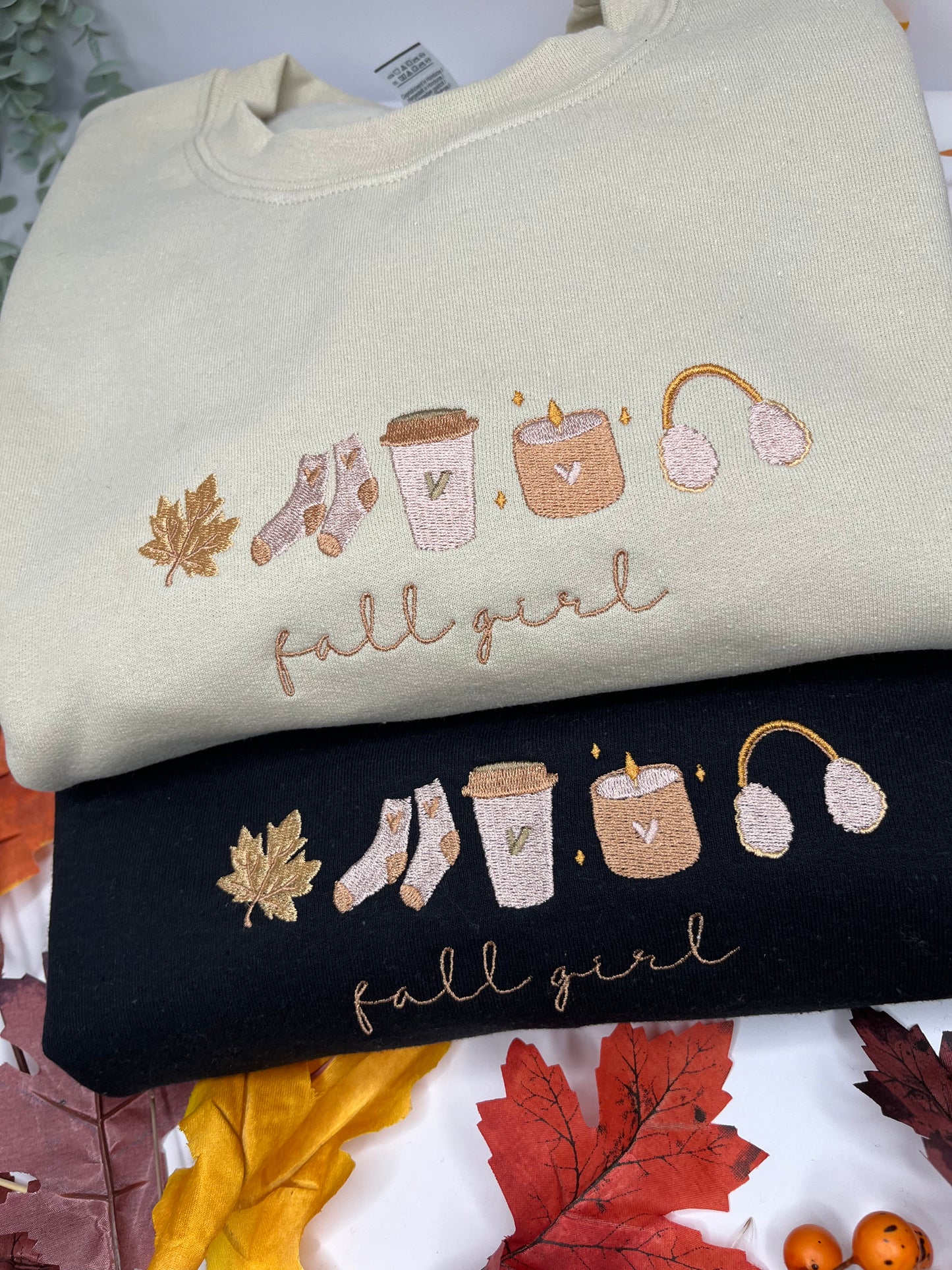 EMBROIDERED FALL GIRL SWEATSHIRT