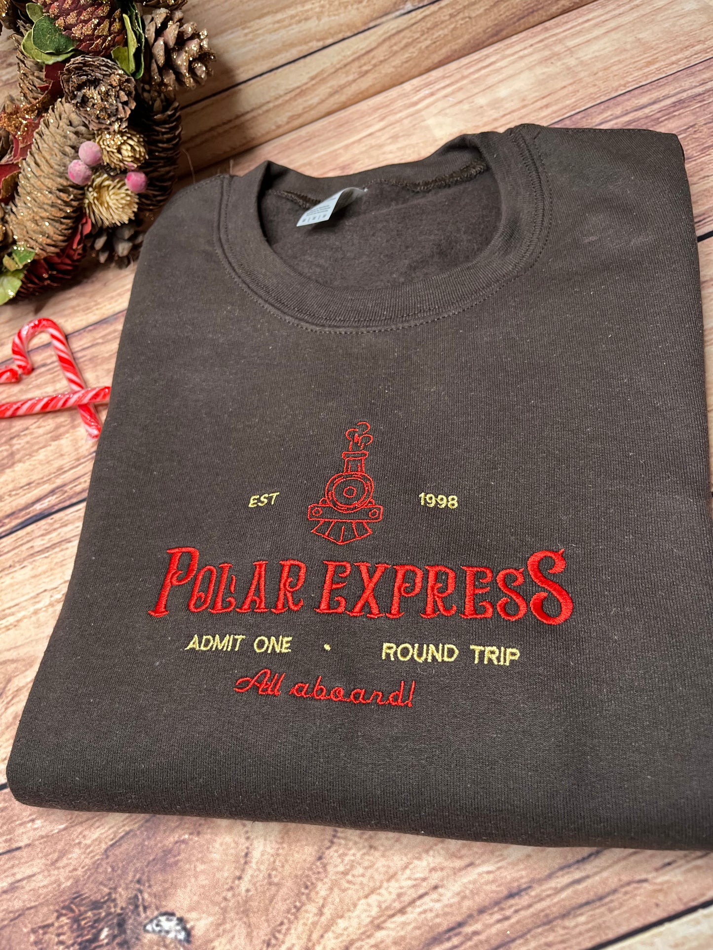 POLAR EXPRESS EMBROIDERED SWEATSHIRT