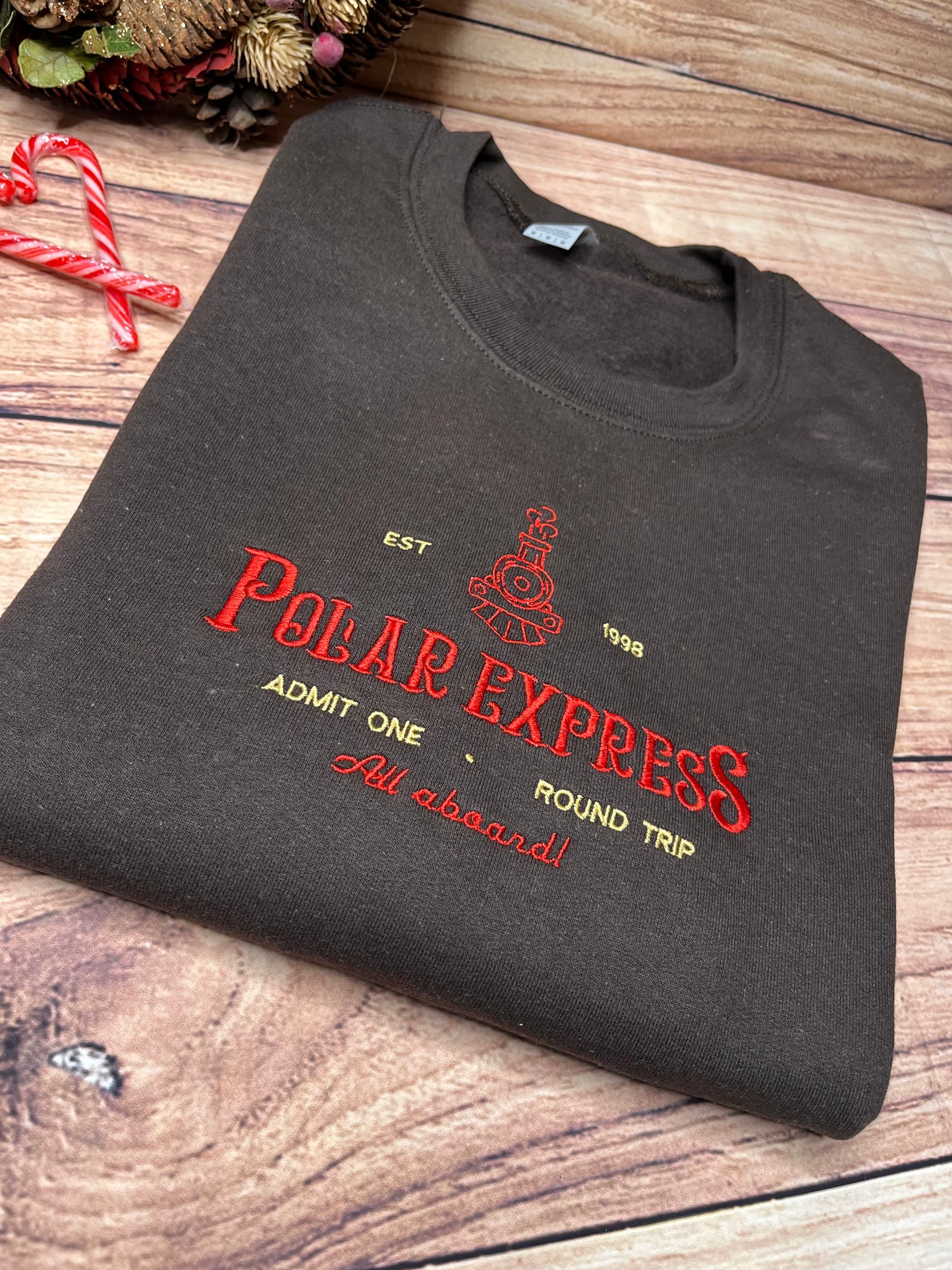 POLAR EXPRESS EMBROIDERED SWEATSHIRT