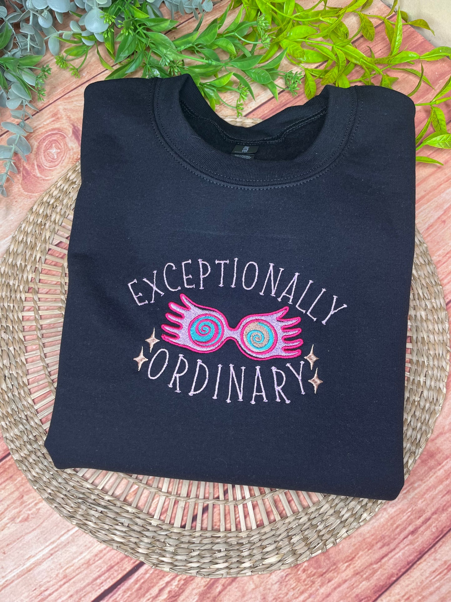 EXCEPTIONALLY ORDINARY LUNA LOVEGOOD EMBROIDERED SWEATSHIRT