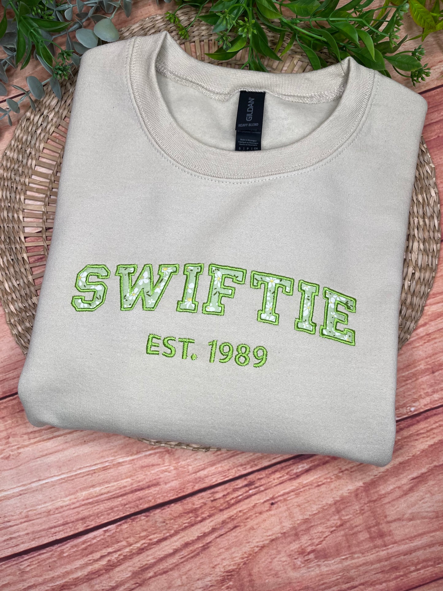 SWIFTIE TAYLOR SWIFT INSPIRED EMBROIDERED SWEATSHIRT