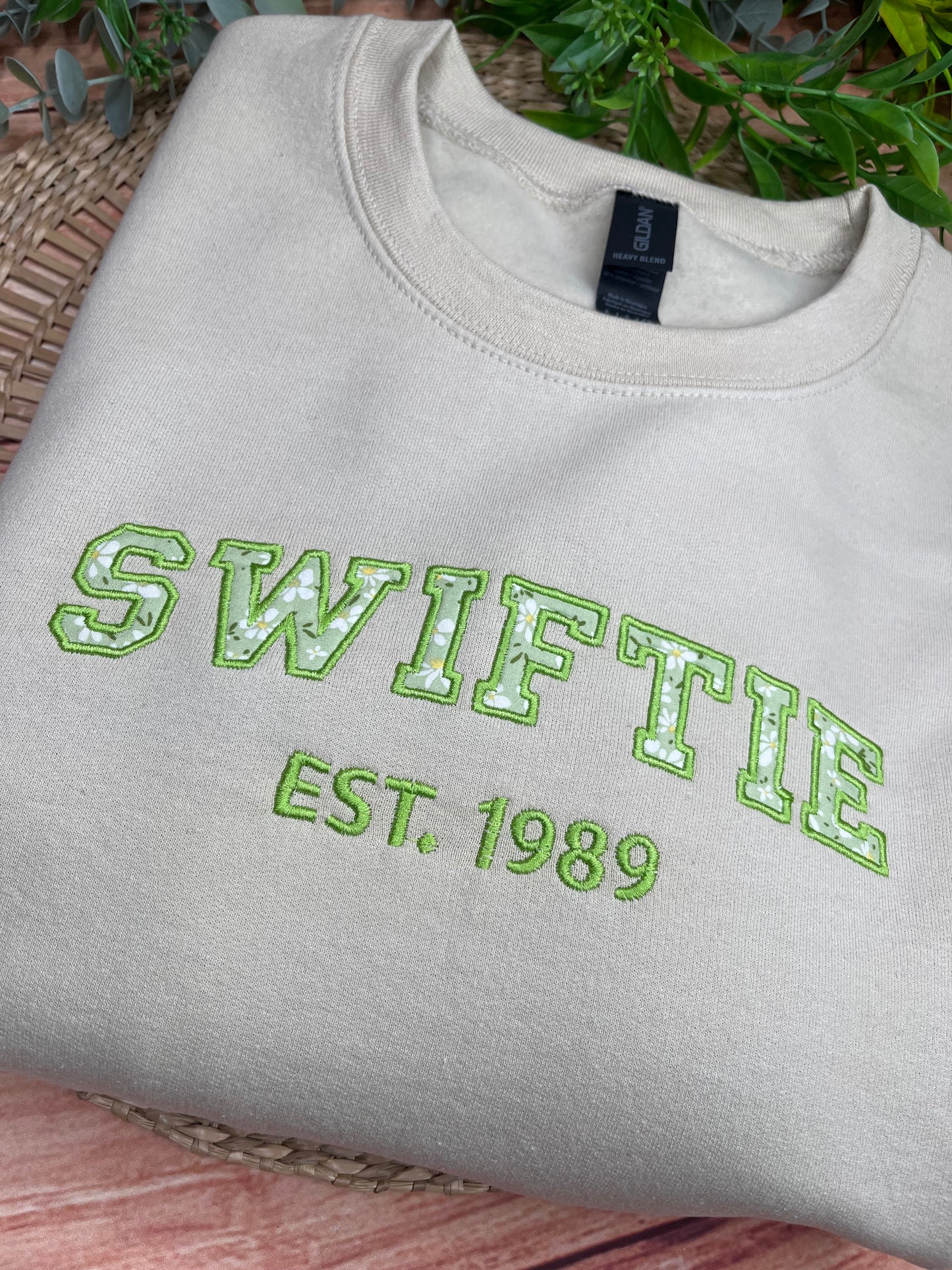 SWIFTIE TAYLOR SWIFT INSPIRED EMBROIDERED SWEATSHIRT