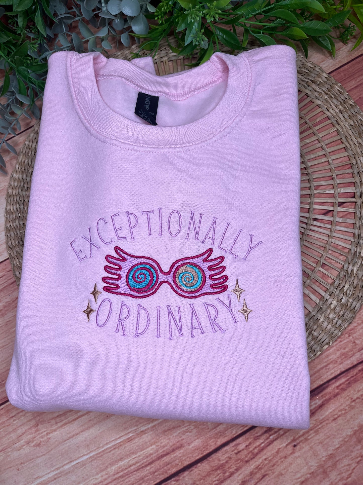 EXCEPTIONALLY ORDINARY LUNA LOVEGOOD EMBROIDERED SWEATSHIRT