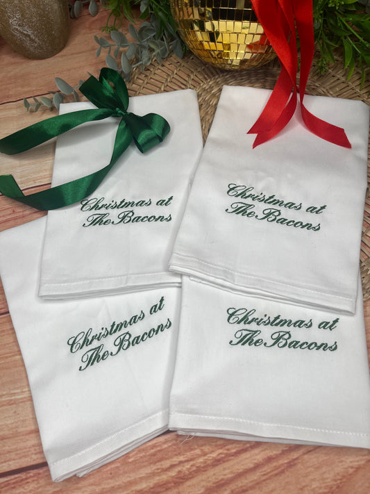 PERSONALISED CHRISTMAS AT THE (YOUR NAME) NAPKINS
