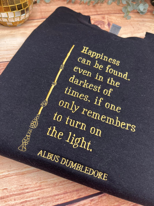 DUMBLEDORE QUOTE EMBROIDERED SWEATSHIRT