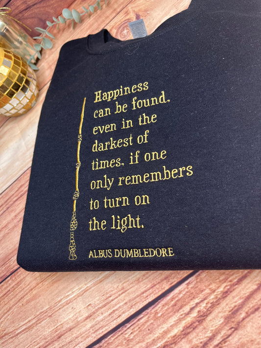DUMBLEDORE QUOTE EMBROIDERED SWEATSHIRT