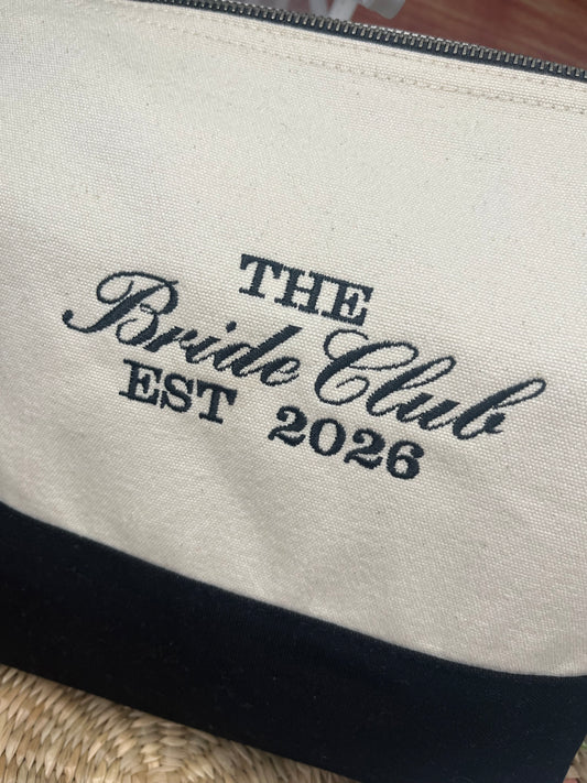 PERSONALISED BRIDE CLUB WITH YOUR YEAR CUSTOM POUCH