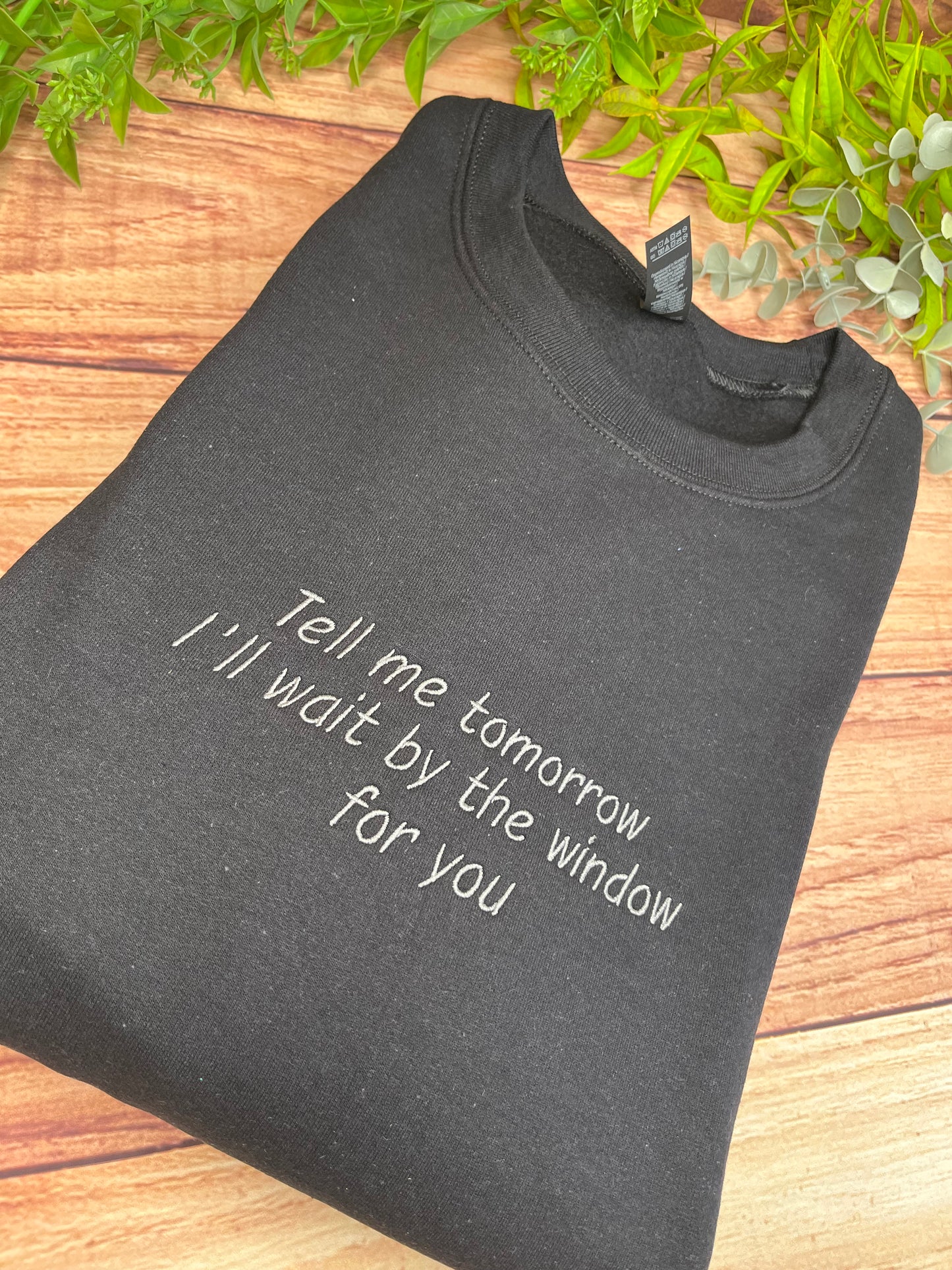 TELL ME TOMORROW GAVIN AND STACEY EMBROIDERED SWEATSHIRT