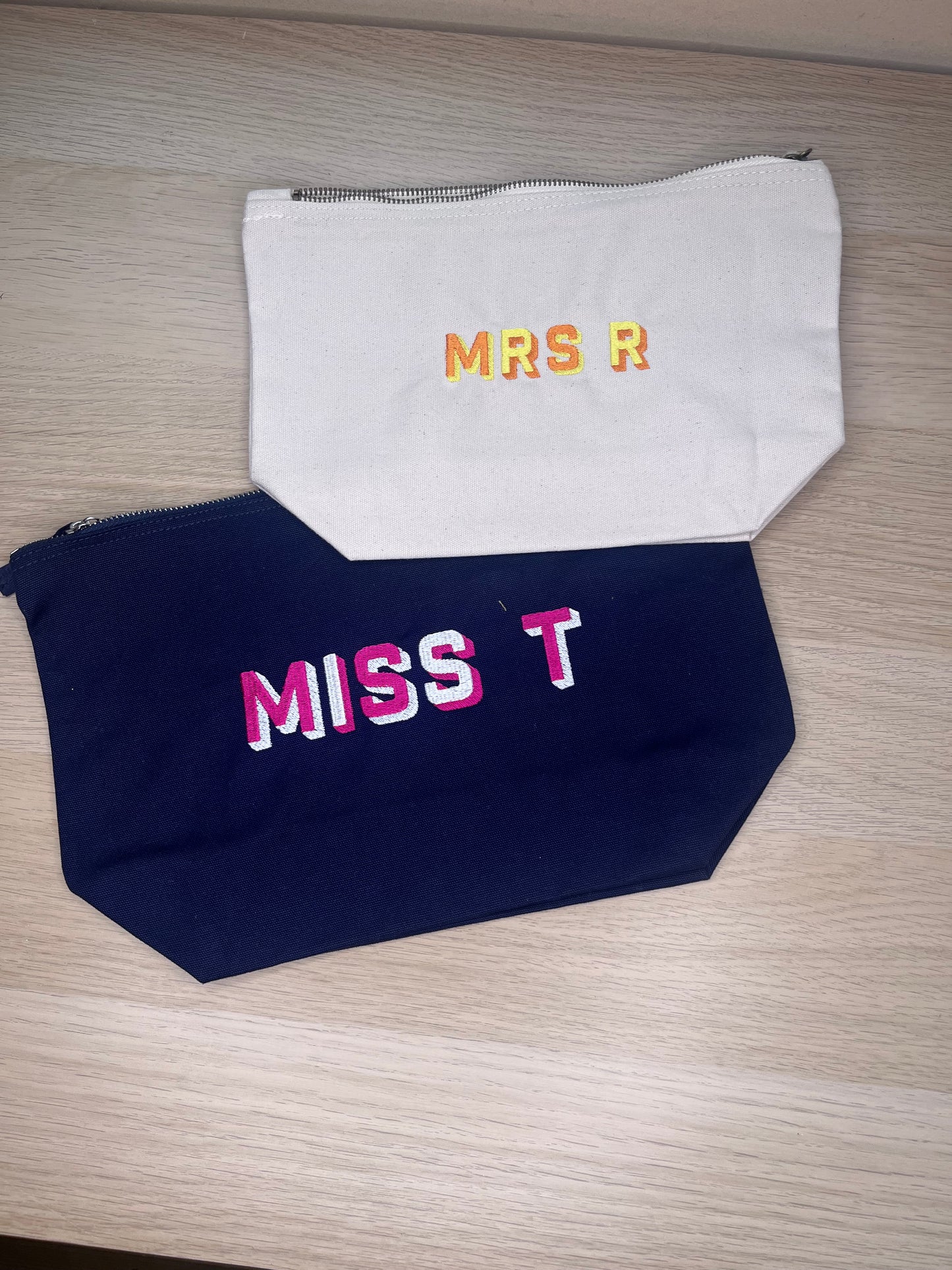 PERSONALISED CANVAS TEACHER GIFT POUCH