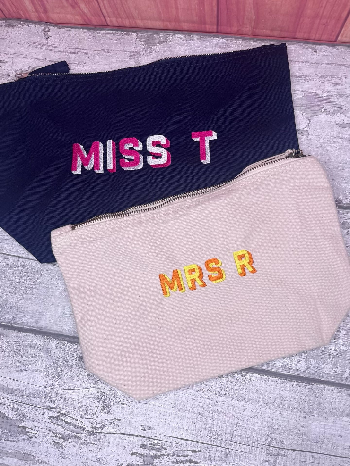 PERSONALISED CANVAS TEACHER GIFT POUCH