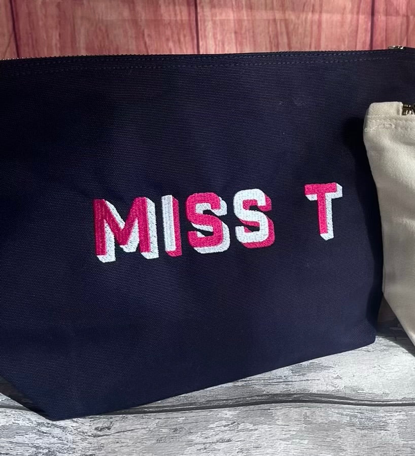 PERSONALISED CANVAS TEACHER GIFT POUCH