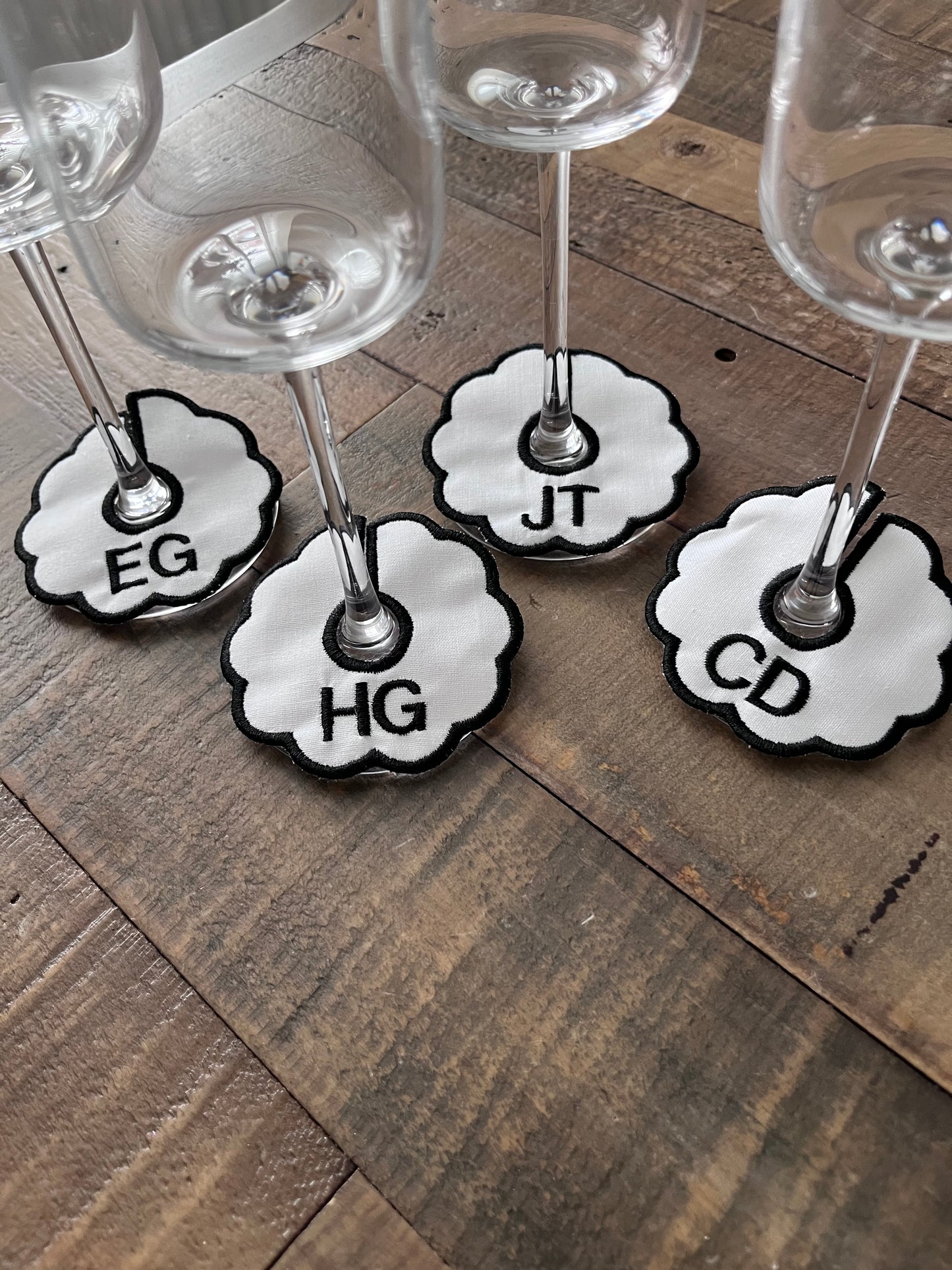 CUSTOM WINE GLASS TAGS