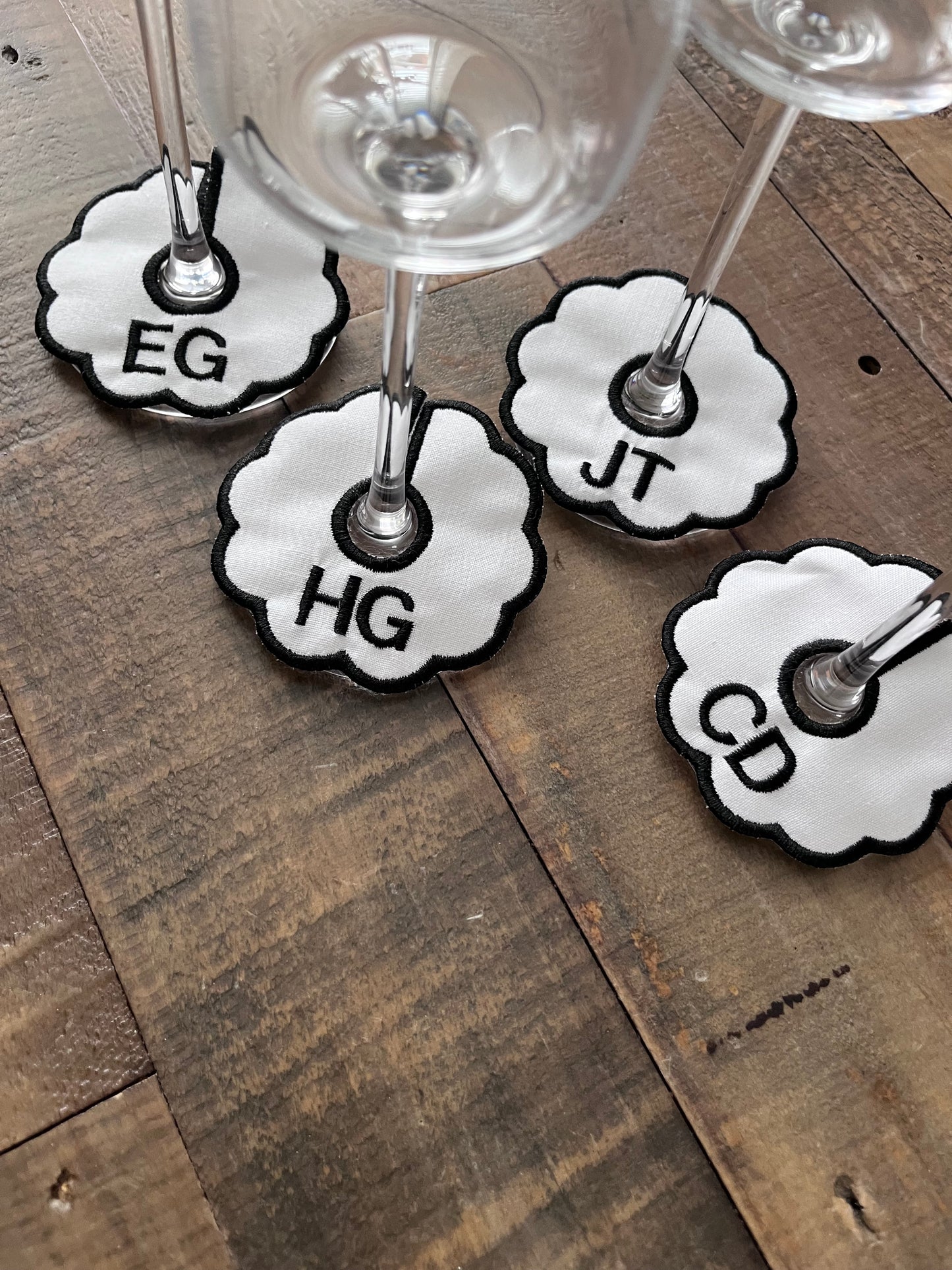 CUSTOM WINE GLASS TAGS