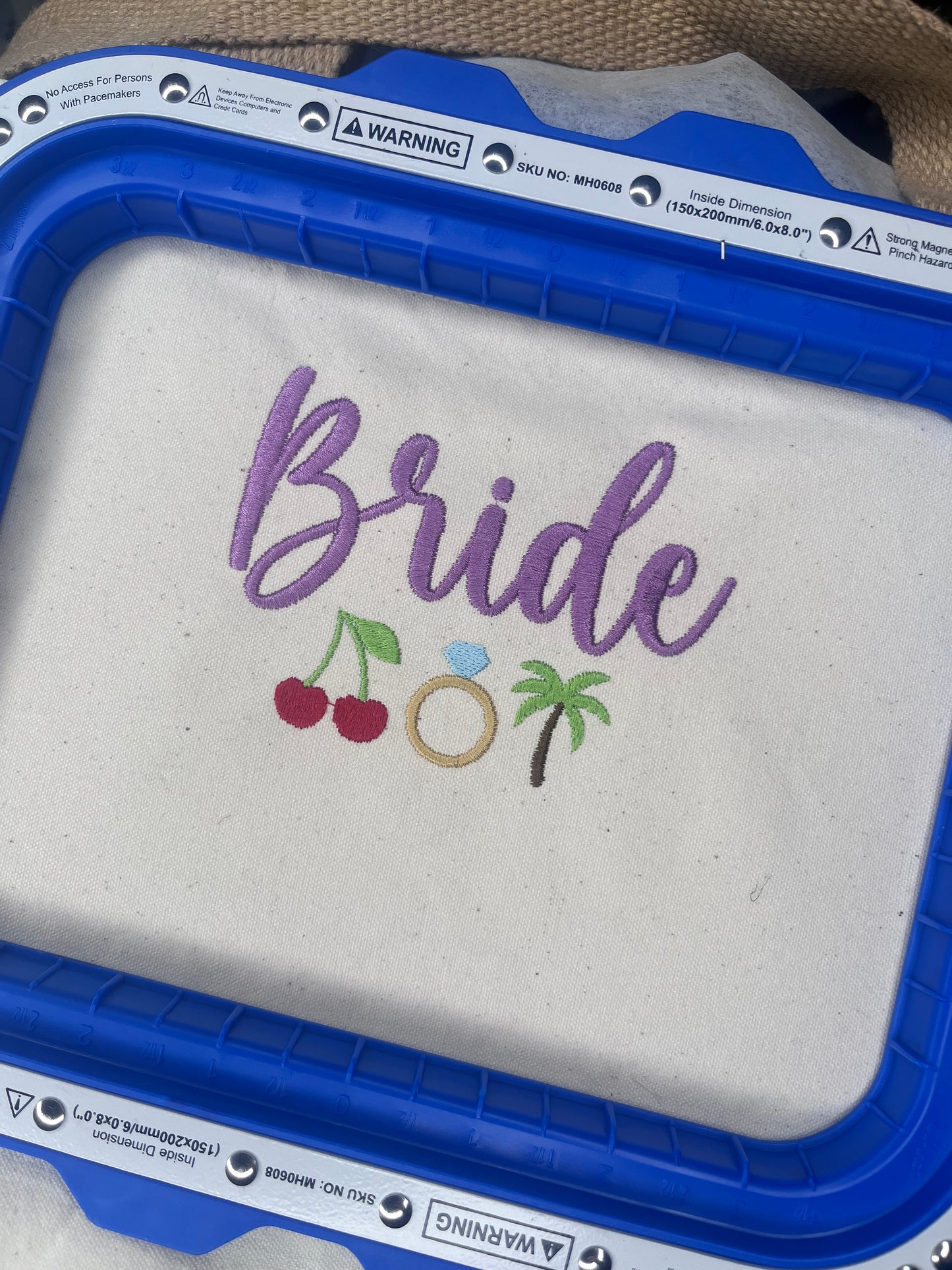EMBROIDERED PERSONALISED NAME ICON TOTE BAG
