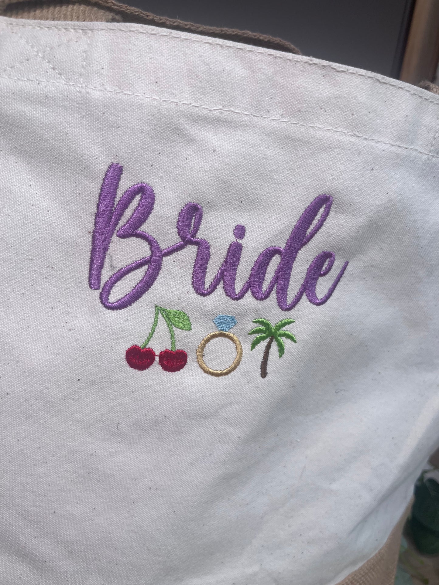 EMBROIDERED PERSONALISED NAME ICON TOTE BAG