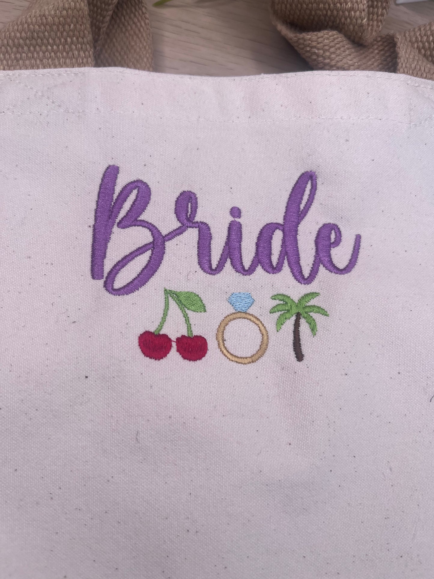 EMBROIDERED PERSONALISED NAME ICON TOTE BAG