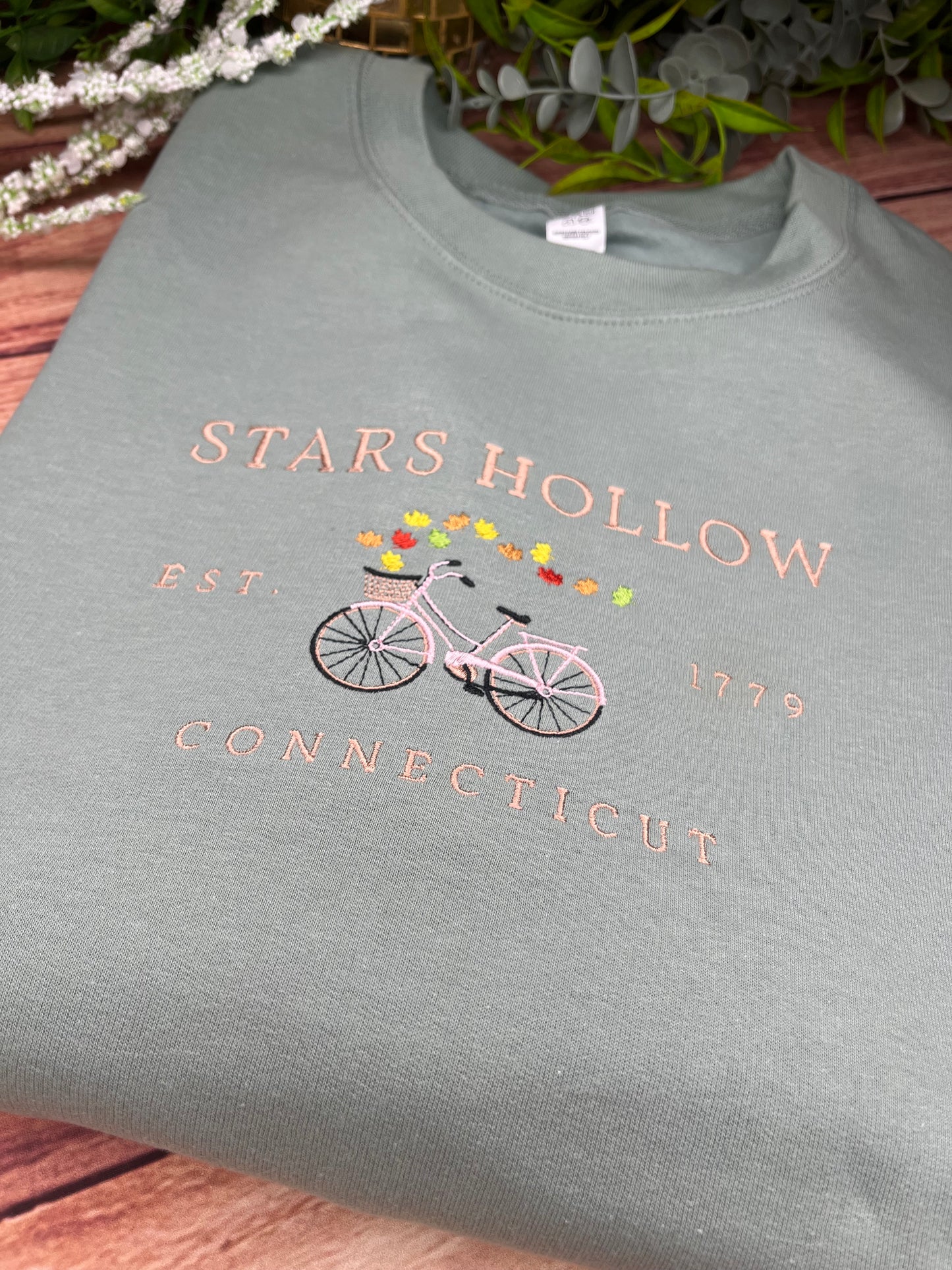 STARS HOLLOW EMBROIDERED BIKE SWEATSHIRT