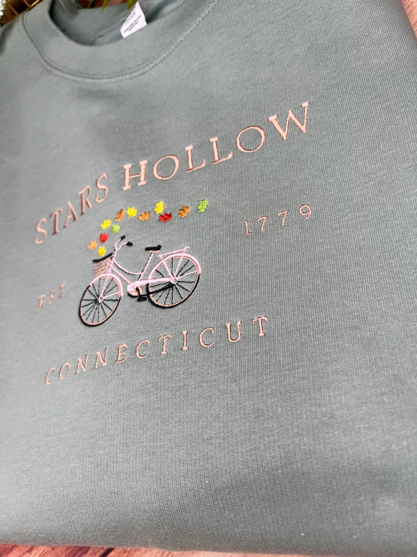 STARS HOLLOW EMBROIDERED BIKE SWEATSHIRT