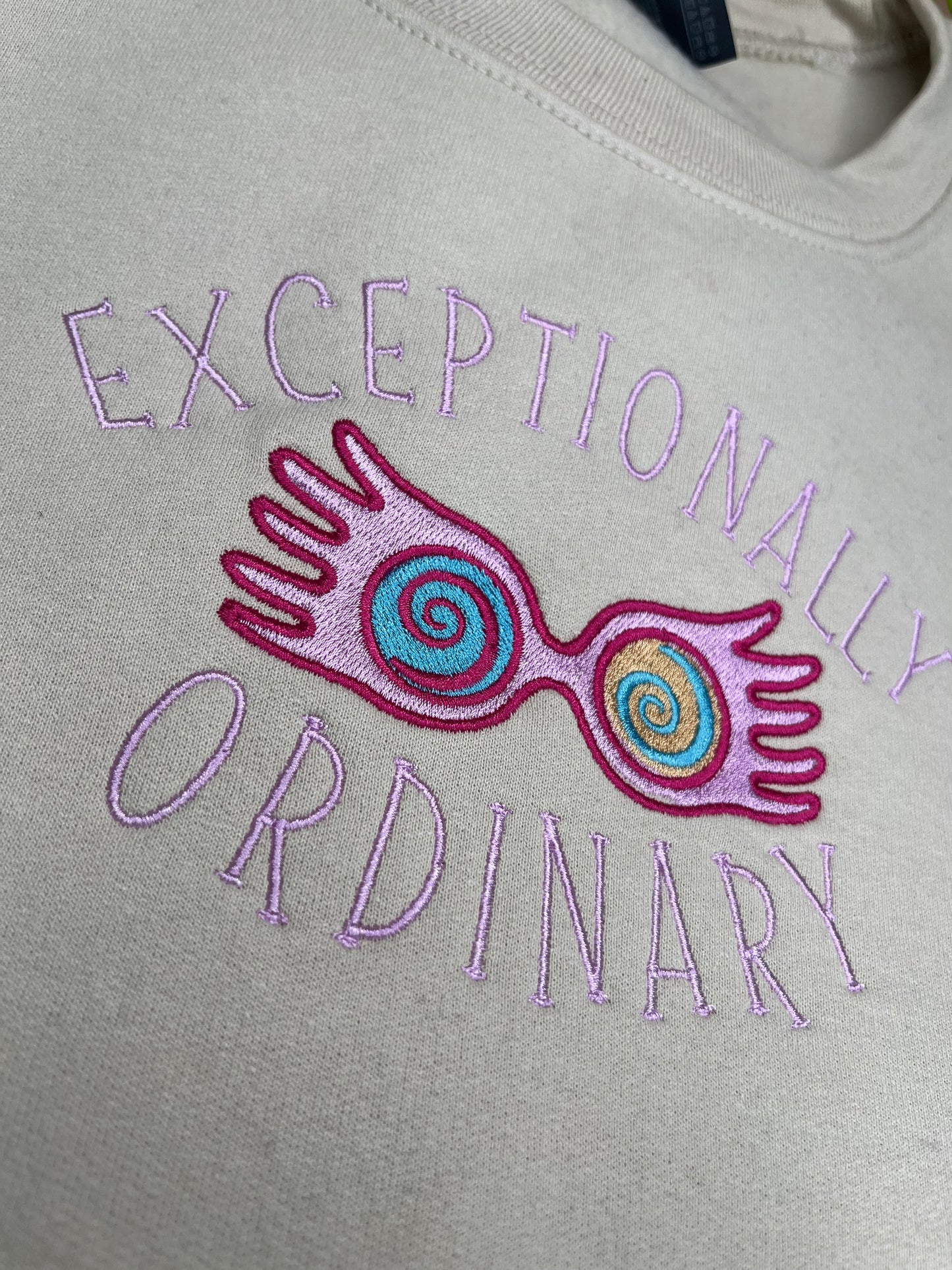 EXCEPTIONALLY ORDINARY LUNA LOVEGOOD EMBROIDERED SWEATSHIRT