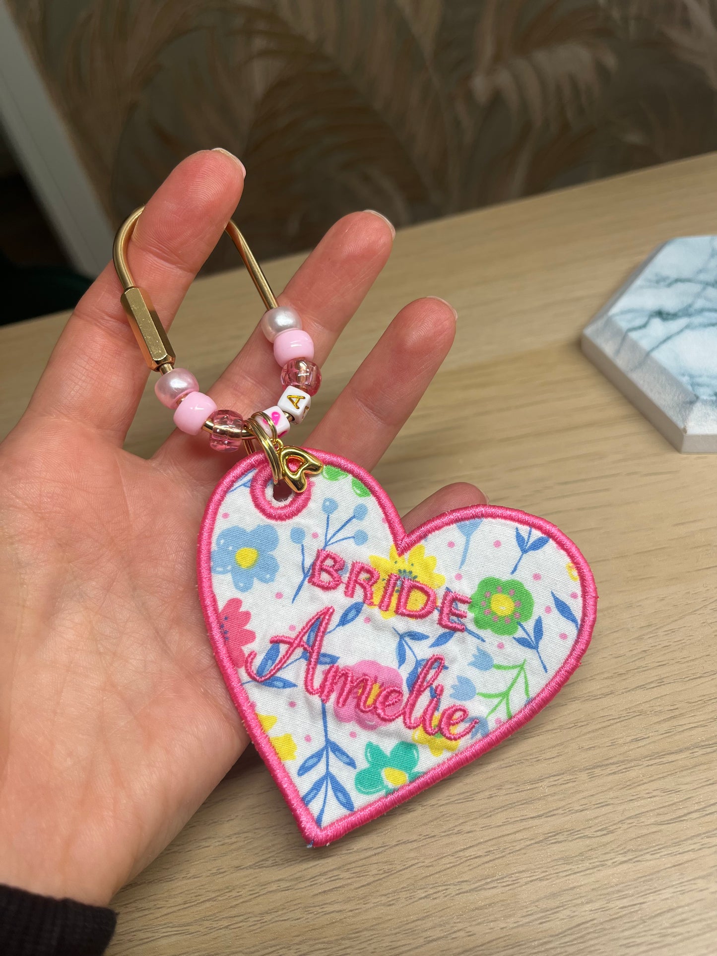 BRIDE WEDDING BAG TAG KEY RINGS
