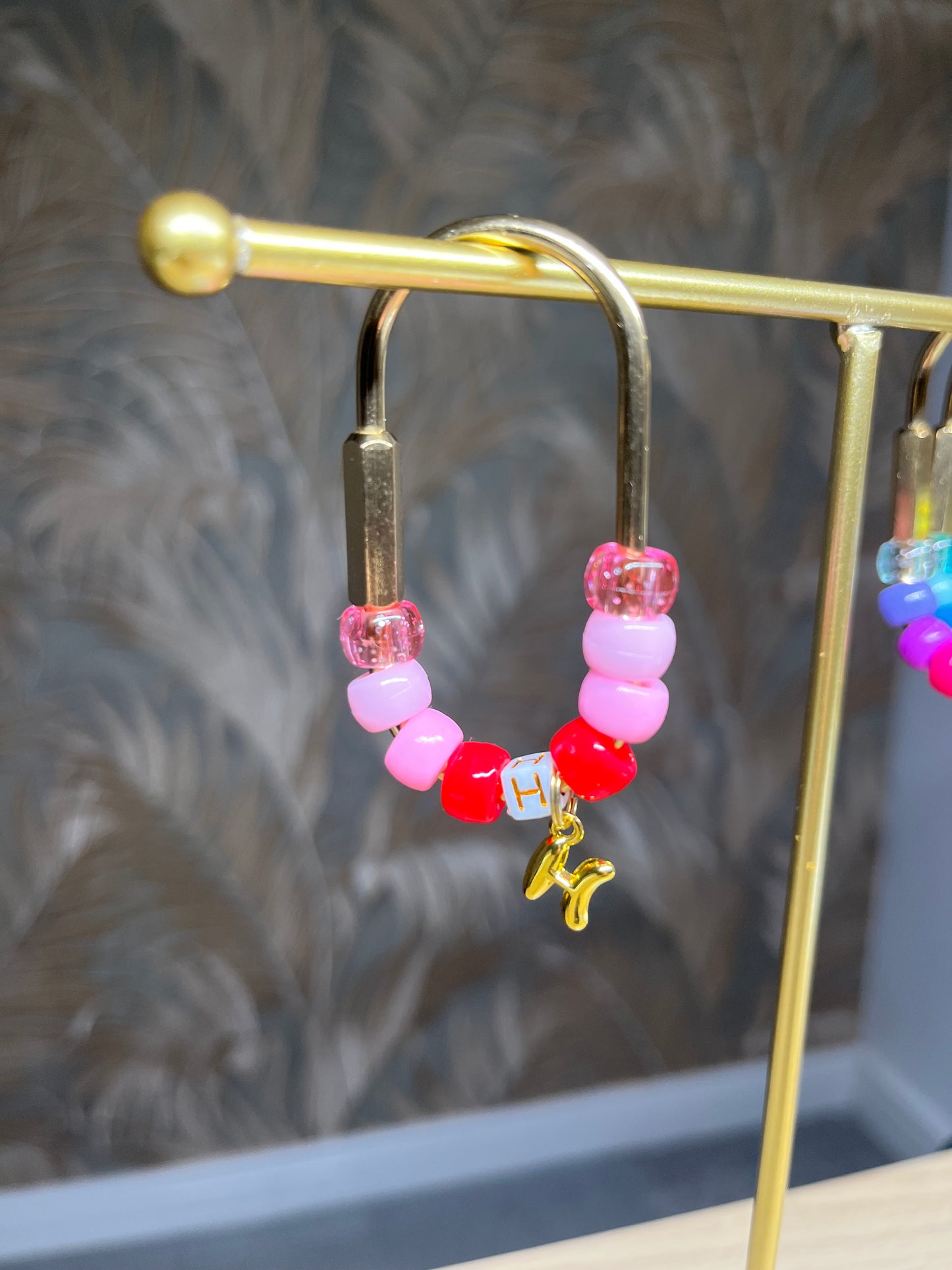 BEAD BAG TAG KEY RING CHARMS