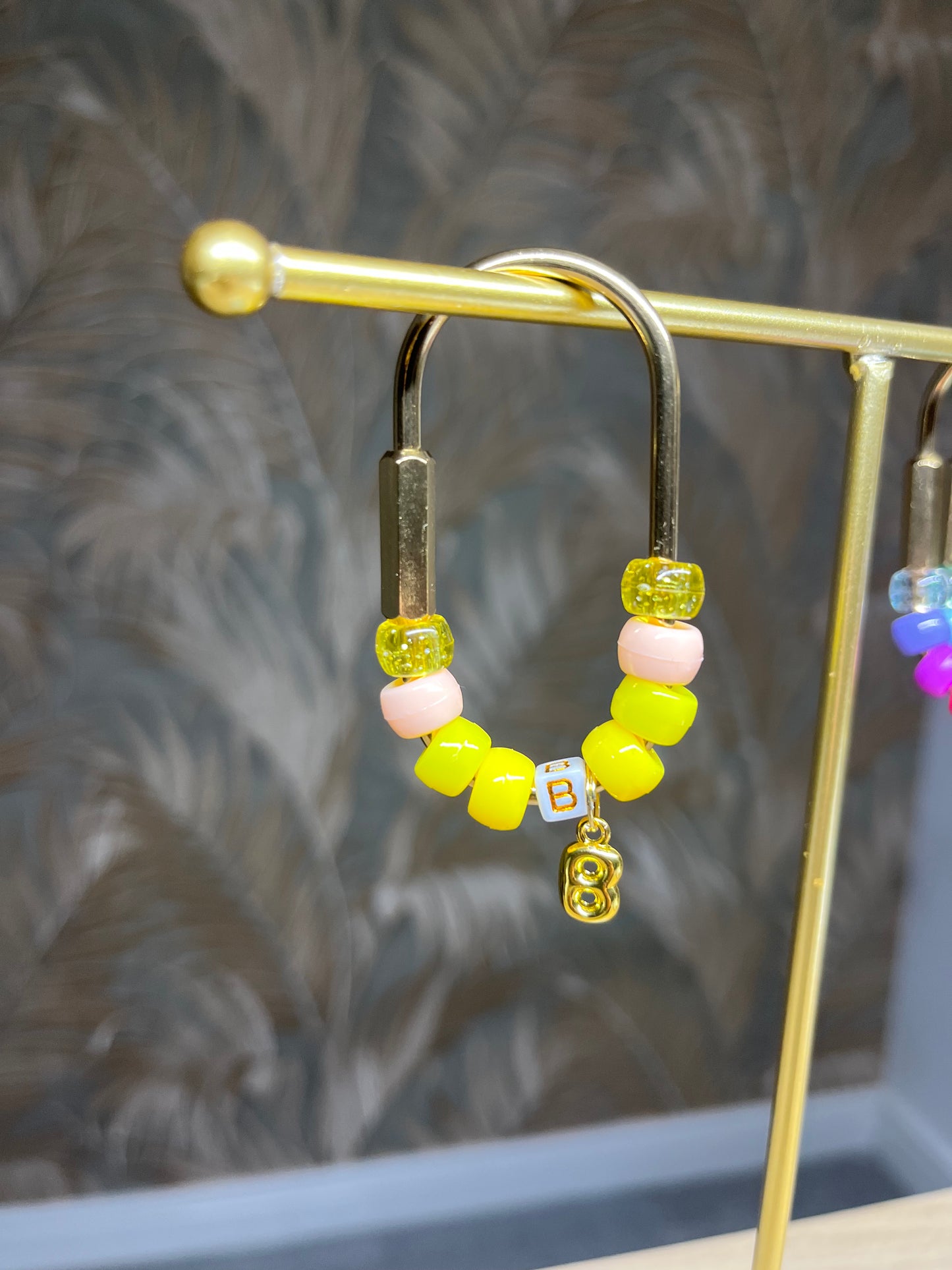 BEAD BAG TAG KEY RING CHARMS