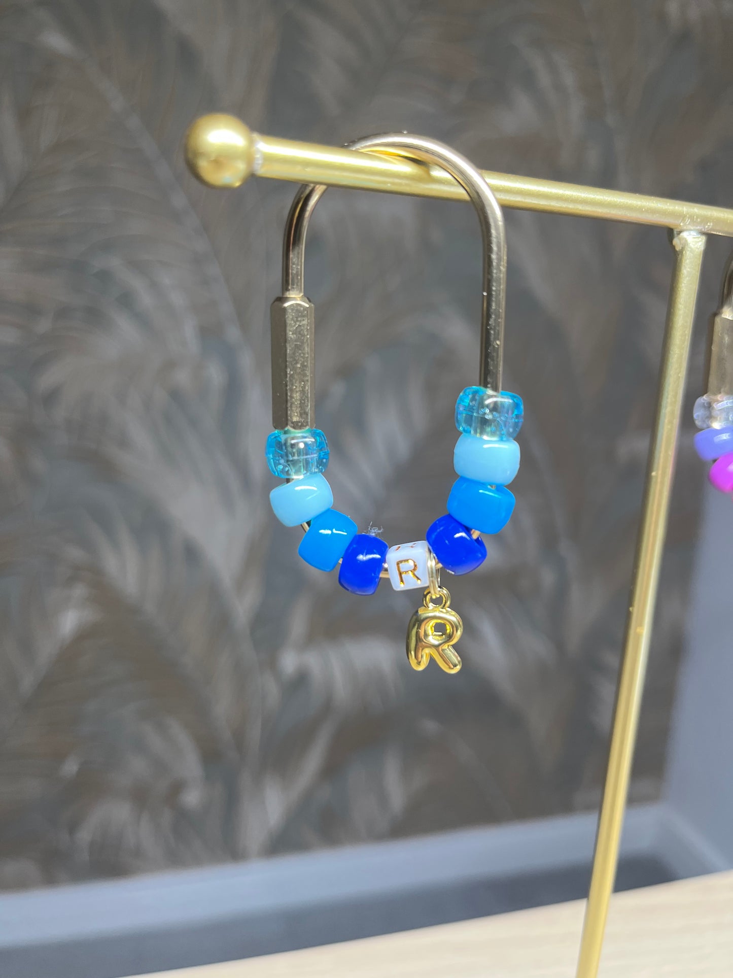 BEAD BAG TAG KEY RING CHARMS