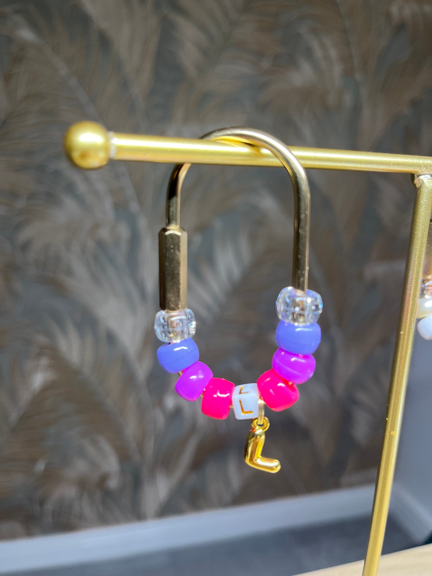 BEAD BAG TAG KEY RING CHARMS