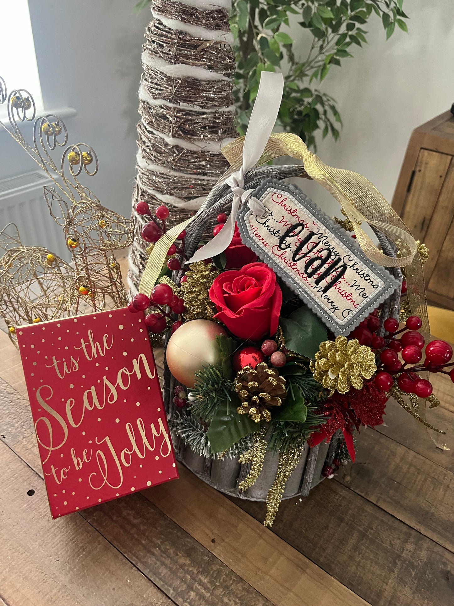 CHRISTMAS CUSTOM MATERIAL GIFT TAGS