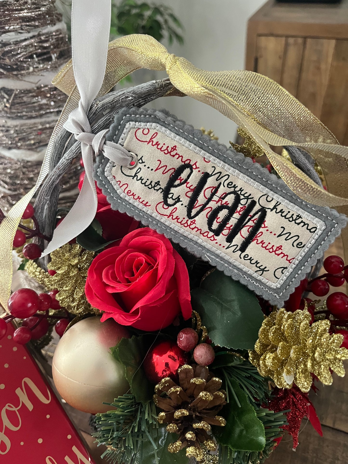 CHRISTMAS CUSTOM MATERIAL GIFT TAGS