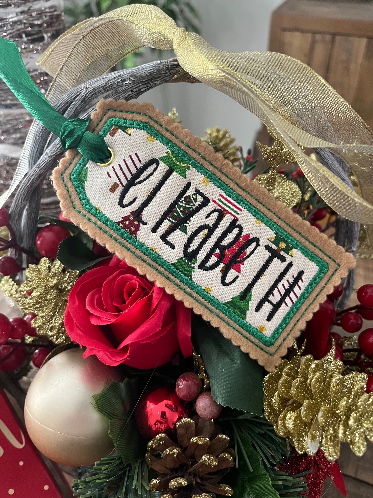 CHRISTMAS CUSTOM MATERIAL GIFT TAGS