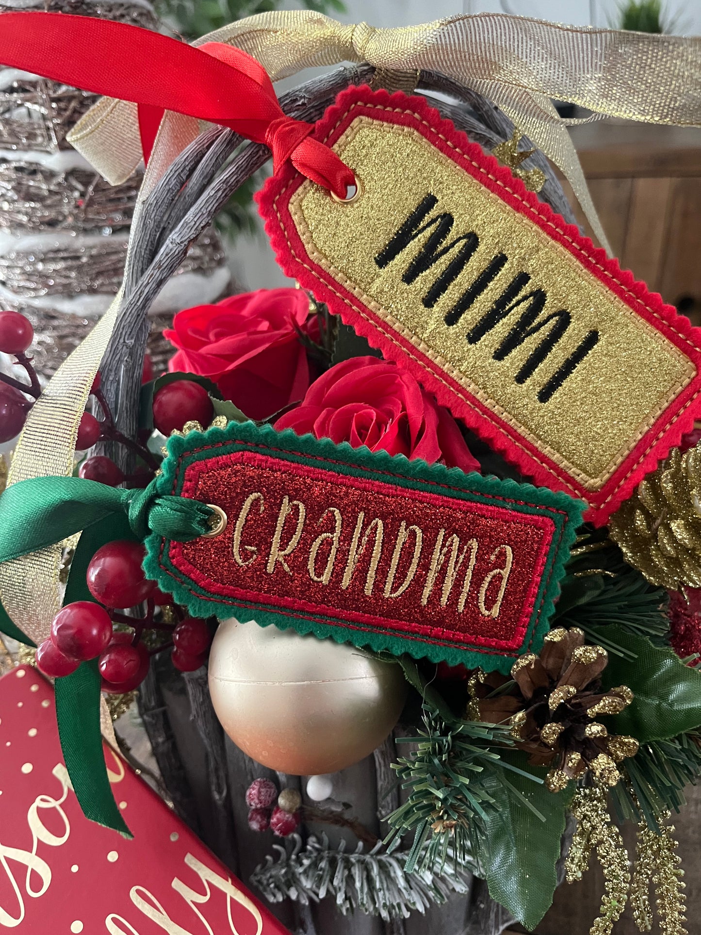 CUSTOM GLITTER GIFT TAGS