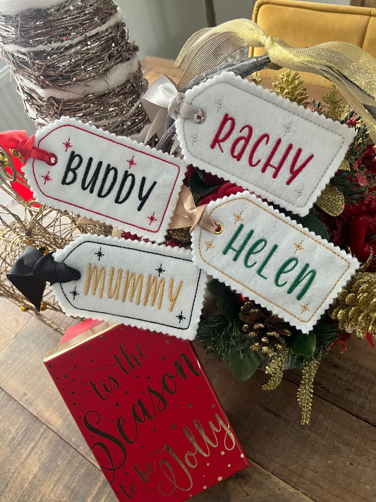 CUSTOM CHRISTMAS STAR GIFT TAGS