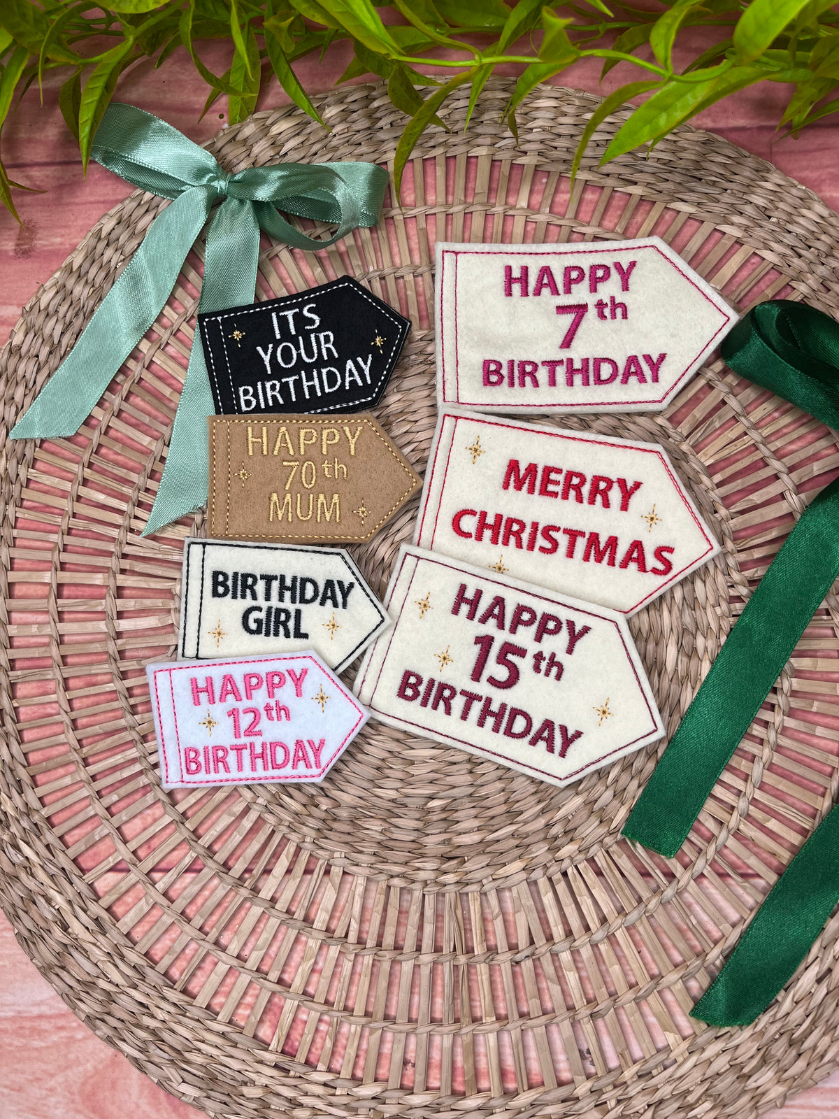 EMBROIDERED CUSTOM FELT CAKE TOPPER