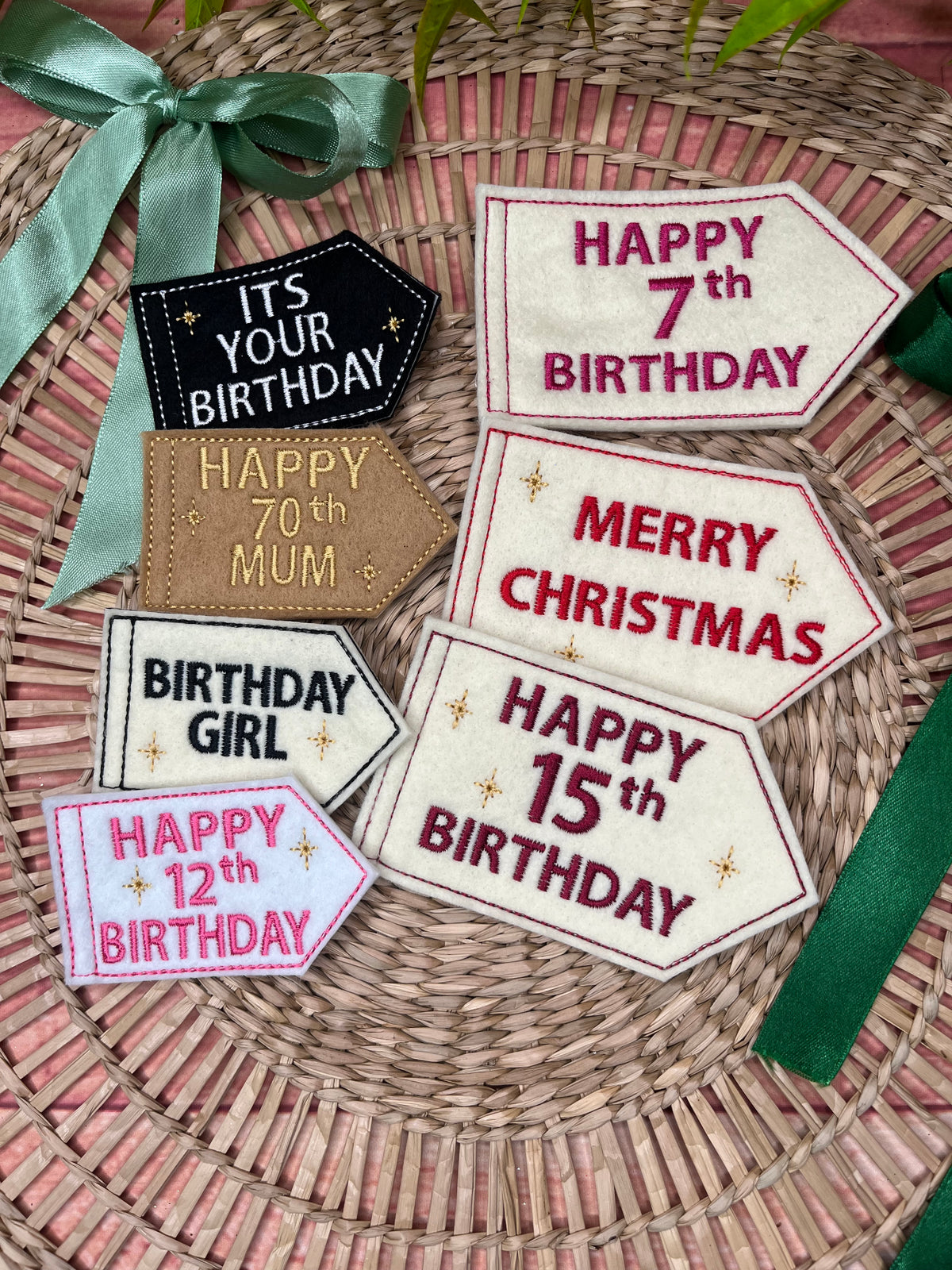 EMBROIDERED CUSTOM FELT CAKE TOPPER