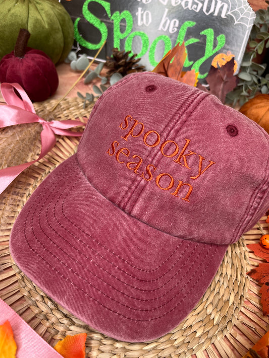 SPOOKY SEASON EMBROIDERED CAP