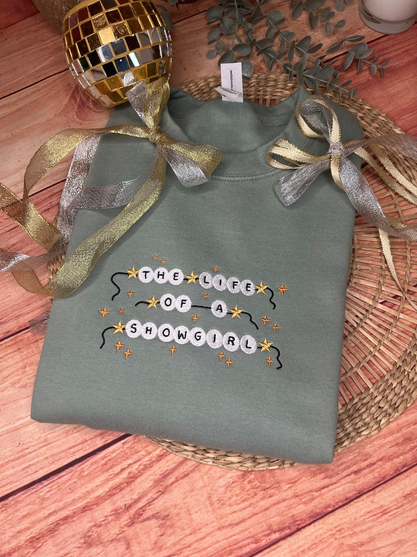 THE LIFE OF A SHOWGIRL TAYLOR SWIFT INSPIRED EMBROIDERED SWEATSHIRT