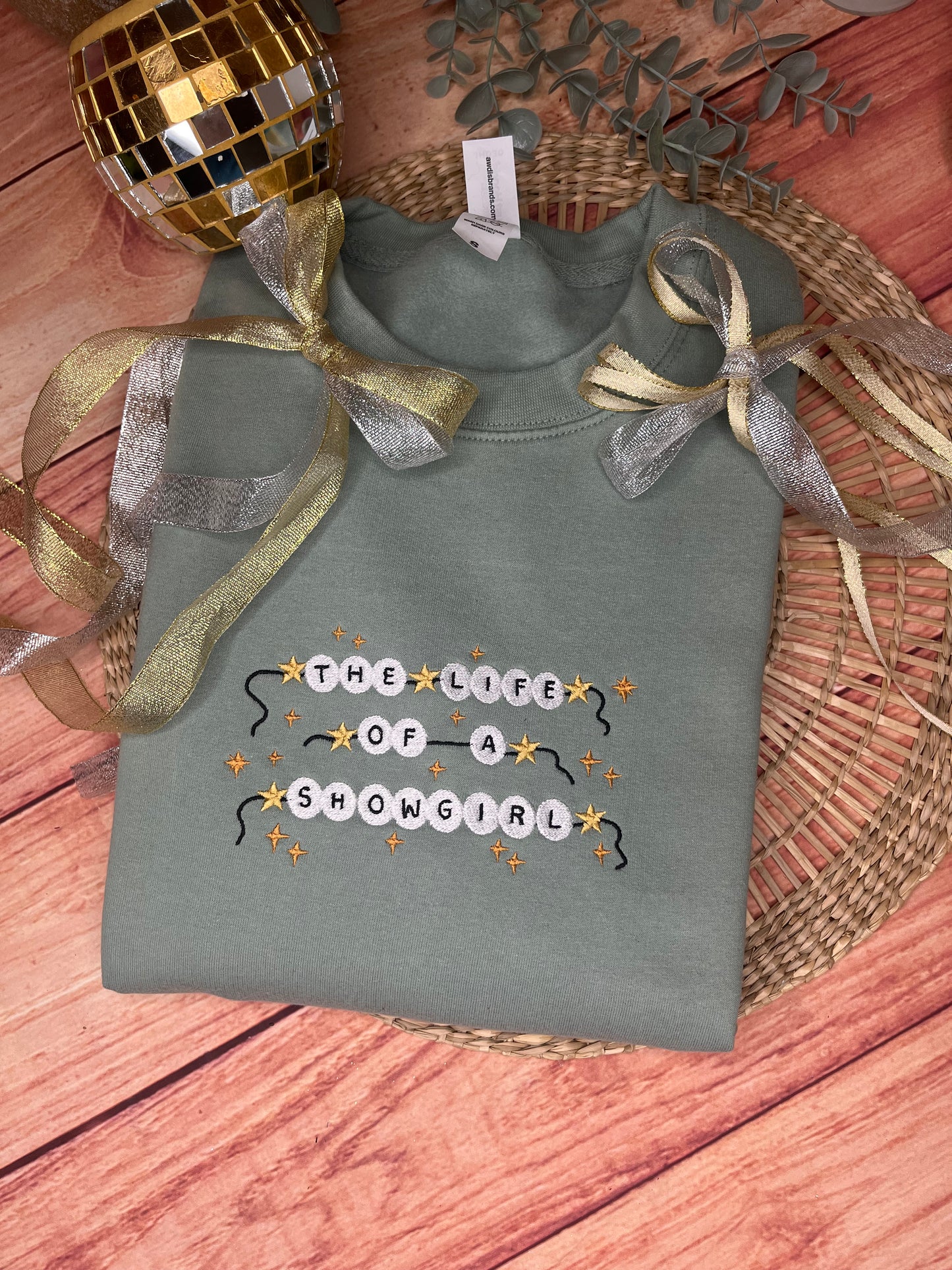 THE LIFE OF A SHOWGIRL TAYLOR SWIFT INSPIRED EMBROIDERED SWEATSHIRT