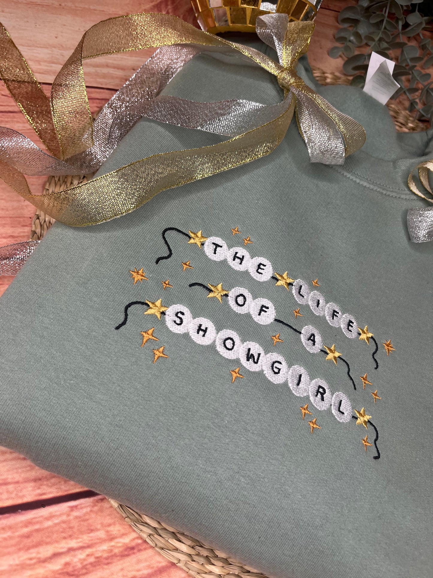 THE LIFE OF A SHOWGIRL TAYLOR SWIFT INSPIRED EMBROIDERED SWEATSHIRT