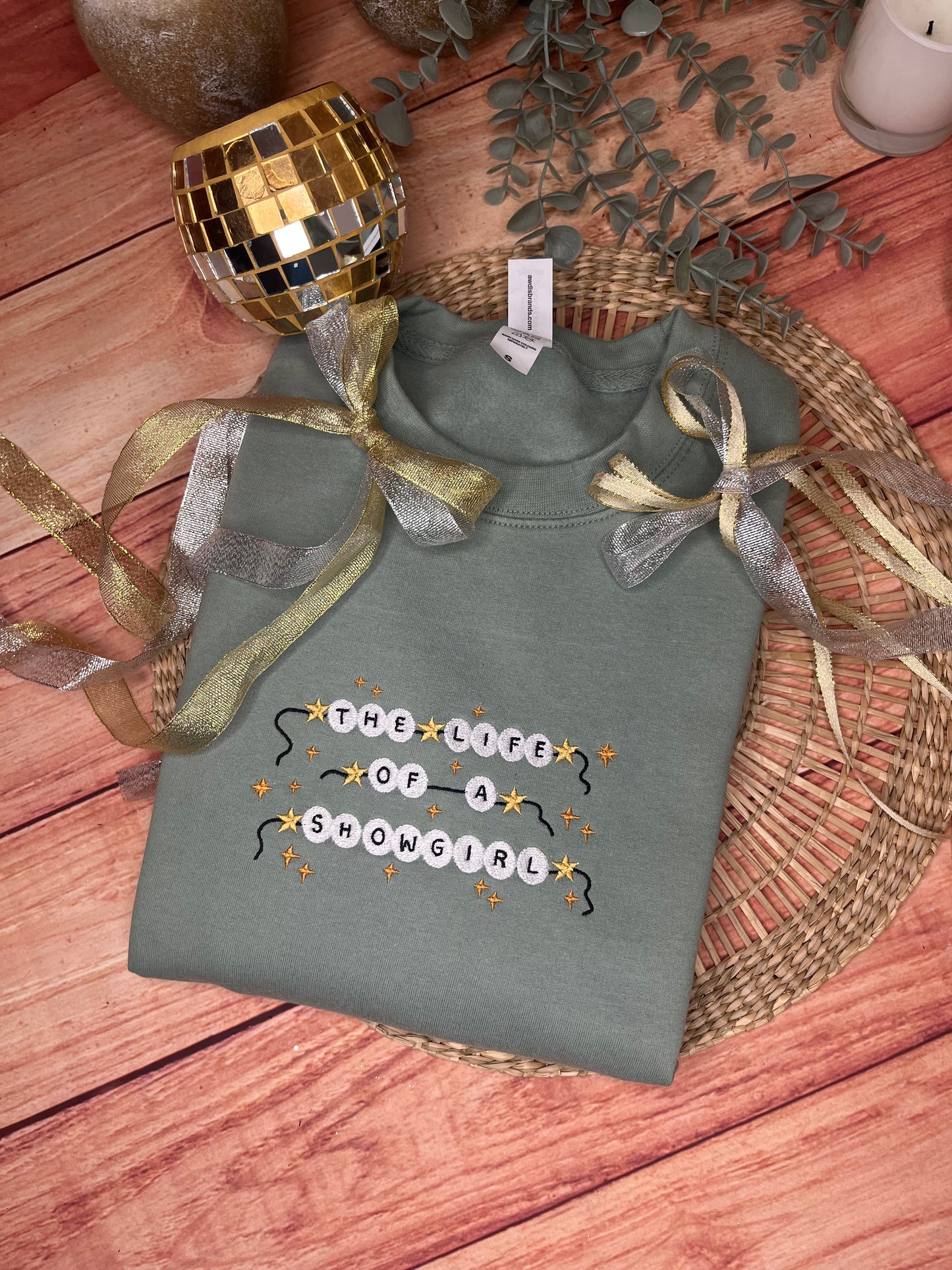 THE LIFE OF A SHOWGIRL TAYLOR SWIFT INSPIRED EMBROIDERED SWEATSHIRT